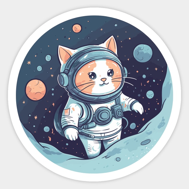 Catstronaut Adventures Sticker by Purrestrialco